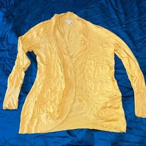 Merona Yellow Open-front Lightweight Cardigan—Super Soft! Size XXL